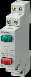 5TE4841 Contactor, 1 NO+1 NC 20 A, 2 buttons red/green, LED 230 V