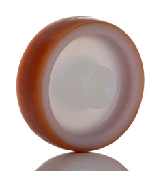 Kółko do wózka, Lite, Poliuretan, Brązowy, Biały, obc.: 100kg, śred.: 80mm, szer.: 25mm