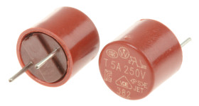 Bezpiecznik nieresetowalny 5A 250V ac Littelfuse T Nylonowe rozstaw 5.08mm