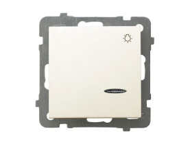 AS Wyłącznik zwierny przycisk "światło" z podświetleniem zwierny przycisk ecru ŁP-5GS/m/27 OSPEL