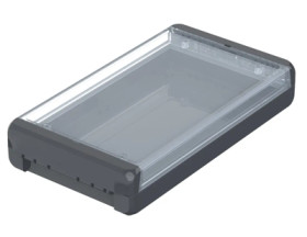 PC enclosure, (L x W x H) 231 x 125 x 40 mm, graphite gray (RAL 7024), IP66, 96025244