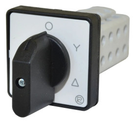 Łącznik krzywkowy pulpitowy z płytą czołową i tabliczką, uszczelniony, 10A, gwiazda-trójkąt T0-Ł S10JDG9551 A6