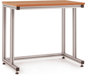 Manuflex AA7055 Stół aluminiowy z wielowarstwową płytą do stojących czynności, szer. X gł. X wys. = 1500 x 800 x 900-917