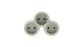 Rozgałęźnik Wtyczkowy Trzykrotny Z/U Schuko R-31S/B W-72005