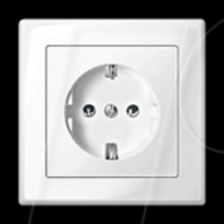 One-way socket set - M-Smart, polar white, glossy