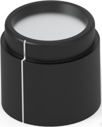 Rotary knob, 3.17 mm, plastic, black, Ø 14 mm, H 13 mm, 6-1437624-1