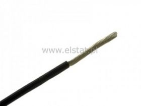 Przewód; czarny; montażowy; 1 żyła; linka; Cu; 1,5