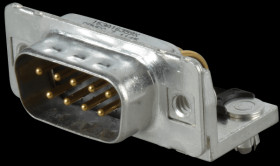 163A16359X D-SUB plug, 9-pin, angled, RM 9.4, turned