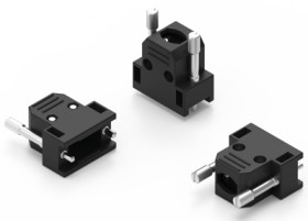 D-Sub connector housing, size: 1 (DE), straight 180°, thermoplastic, black, 61800925322