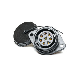 Złącze wielostykowe przemysłowe 8-pinowe Montaż na kołnierzu Gniazdo RS PRO