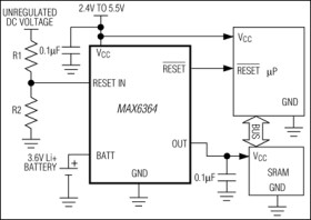 SOT23, Low-Power Microprocessor Supervisory Circuits with Battery Backup