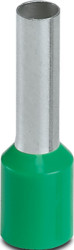 Insulated wire end ferrule, 6.0 mm², 20 mm/12 mm long, UL 486F-E, NF C 63-023, green, 1213203