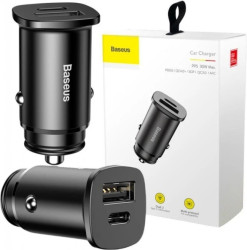 ŁADOWARKA SAMOCHODOWA Baseus Square CCALL-AS01 30W 5A 1x USB-A 1x USB-C QC 4.0