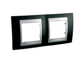 UNICA TOP Ramka 2 podwójna pozioma rhodium black MGU66.004.093 SCHNEIDER ELECTRIC