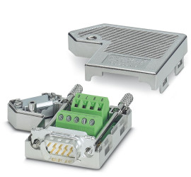 Złącze D-Sub 9-pinowe Męski Kąt Proste Montaż na kablu raster 2.77mm