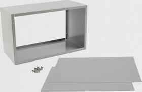 Steel enclosure, (L x W x H) 381 x 178 x 229 mm, gray (RAL 7046), IP32, 1415J