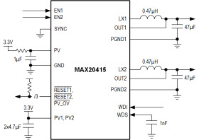 2.2MHz Dual-Output, Low-Voltage Step-Down Converters