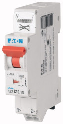 Wyłącznik nadprądowy MCB, Typ C, 1+N, 10A, na szynę DIN, Eaton PLGC4-C10/1N