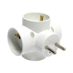 Rozgałęźnik 4-gniazdowy uziemienie, biały 4R / 27161