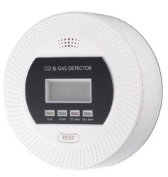 Detektor gazu i tlenku węgla CO 2w1 EN50194 EN50291 z zasilaniem awaryjnym VIAGO VD010GC