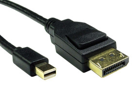 Kabel DisplayPort długość 500mm B: Display Port A: Złącze DP (Display Port) Mini męskie RS PRO 8K