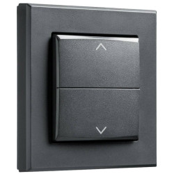 Homematic IP 156171A0 IP Rocker Switch Anthracite 55-Format Tool-Free Install