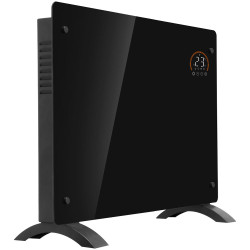 Baridi DH137 Electric Glass Panel Heater 1500W 7-Day Timer Wi-Fi Enabled Black