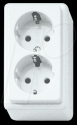 1201.0100.1 Two-way multiple socket without cable, strip
