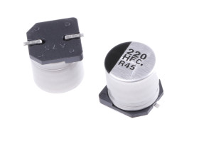 Kondensator 220μF 50V dc SMD Panasonic 10 (Dia.) x 10.2mm