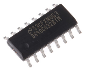 Odbiornik LVDS, 16-Pin , SOIC, wejście: LVDS, l. elementów: 4, 155MBps, 4,5 → 5,5 V,
