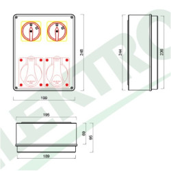 Rozdz.R-240 2x32/5, 2x0/1(32A-Z) F-ELEKTRO