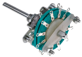 Przełącznik obrotowy, DP6T, 6 A przy 250 V AC, 250 V ac, 30V dc, 6-położeniowy, NSF