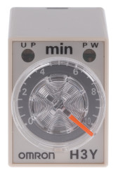 Timer Relay Szyna DIN, Montaż powierzchniowy 24V ac 4PDT 4-stykowy Omron 4PDT 0.5 → 10min H3Y-4 jednofunkcyjny