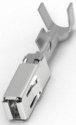 Uninsulated flat plug sleeve, 2.8 x 0.8 mm, 1.5 to 2.5 mm², AWG 20 to 18, 1-968875-1