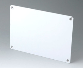 Front plate, aluminum, (W x H x D) 186.5 x 2 x 131.5 mm, gray, B4142106