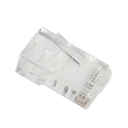 Wtyk LAN RJ45 8P8C kat. 5e UTP przelotowy, otwór 1 mm, do drutu i linki, Lanberg
