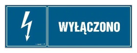 ZNAK - HH005 Wyłączono 45 x 15 cm FN - Folia samoprzylepna