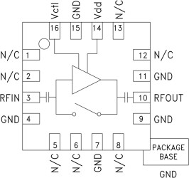 Low Noise Amplifier with Bypass SMT, 2.3 - 2.7 GHz