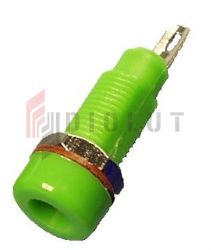 Gniazdo panelowe 4mm GL5-GN 10A, zielone SCI