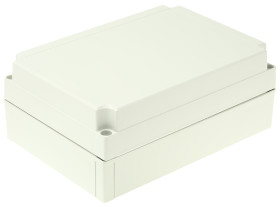 Obudowa Poliwęglan szerokość zew. 180 mm długość zew. 255 mm wys. zew. 100 mm Fibox IP67 Szary
