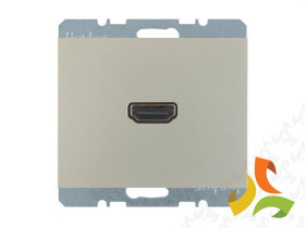 BERKER K.5 Gniazdo HDMI multimedialne z przyłączem 90° stal szlachetna lakierowana 3315437004 HAGER