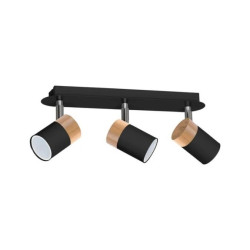 Lampa sufitowa JOKER BLACK/WOOD 3xGU10 MLP6304 Milagro