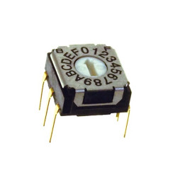Przełącznik obrotowy, 100 mA, 5V dc, 16-położeniowy, NIDEC COPAL ELECTRONICS GMBH SH-7000