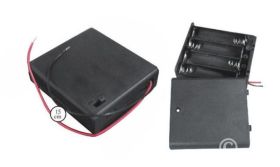 KOSZYK NA 4 BATERIE AA Z POKRYWĄ I WŁĄCZNIKIEM (KOSZ-01612)