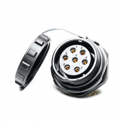 Złącze wielostykowe przemysłowe 7-pinowe Montaż tylny Gniazdo RS PRO