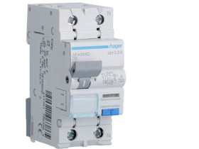Wyłącznik różnicowoprądowy z członem nadprądowym C6 A 1P+N 6kA 300mA typ A AFA956D HAGER
