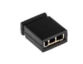 RS PRO Miniaturowe gniazdo izolowane Prosty Czarnytyp: Zamknięta góra Żeńskie 2-pinowe 1-rzędowe raster: 2.54 mm Cyna na