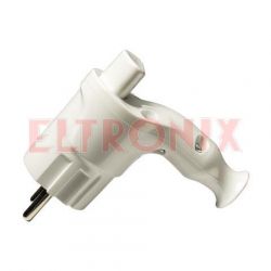 WTYK SIECIOWY TP05 KĄTOWY Z WYPYCHACZEM BIAŁY TINEN