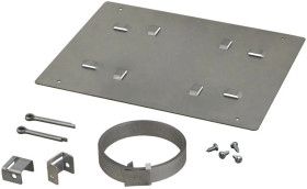 Opaska zaciskowa OZB3 z blachą montażową 240x190mm do montażu obudowy hermetycznej na słupach, masztach