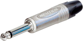 6.35 mm jack plug, 2 pole (mono), solder connection, metal, NP2X